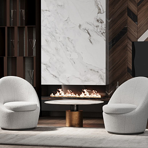 Кресло поворотное ISOLA cream/marengo