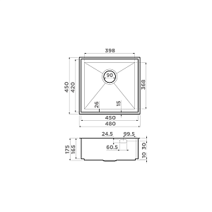 Мойка Omoikiri Kasen 48-26-INT-IN