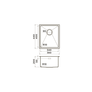 Мойка Omoikiri Taki 38-U/IF-IN