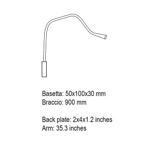 Настенный светильник Contardi FLEXILED FLEXILED AP L90 nickel/brown ACAM.000873