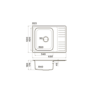 Мойка Omoikiri Sagami 63-IN
