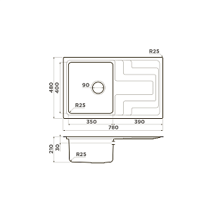 Мойка Omoikiri Mizu 78-IN