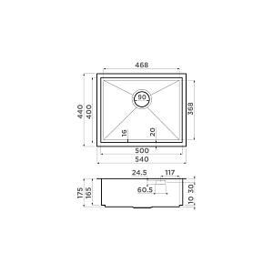 Мойка Omoikiri Kasen 54-16-INT-GM