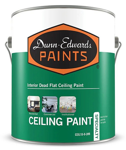  Dunn-Edwards Ceiling Dead Flat Paint 1 галлон (3,785 л) , фото № 1
