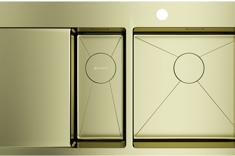  Мойка Omoikiri Akisame 100-2-R-LG , фото № 3