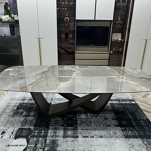 Стол нераскладной обеденный  Bach итальянский  Bontempi с керамической столешницей Италия