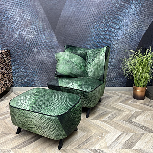 Кресло Bloom с пуфом