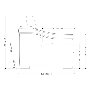 Диван угловой Brick