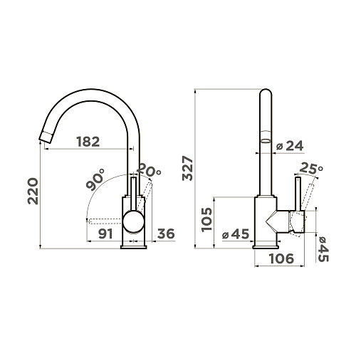  Смеситель Omoikiri Shinagawa-P-PL , фото № 2