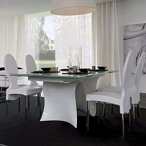 Итальянский стол обеденный фиксированный Wave   8014FSV Glass. Бренд Tonin Casa.