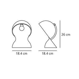 Настольная лампа Artemide Dalu Dalu Black 1466030A