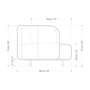 Округлый диван Wave