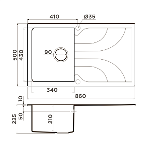 Мойка Omoikiri Yasugata 86-WH