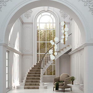 Подвесной светильник Aromas del Campo Lera Lera gold/opal C1323+Aged gold/Opal