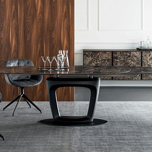 Итальянский обеденный раскладной стол ORBITAL CS4064-E 165 Calligaris Pininfarina
