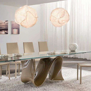 Итальянский стол обеденный фиксированный Wave   8014FSV Glass. Бренд Tonin Casa.