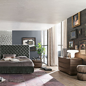 Итальянская двуспальная кровать CHANTAL ALTO