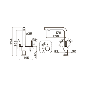 Смеситель Omoikiri Nagano-LG