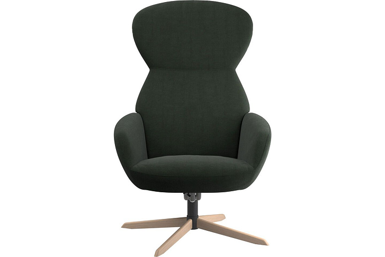  Кресло Athena с откидывающейся спинкой и вращающимся основанием -  Frisco 2058 Темно-зеленая ткань , фото № 1