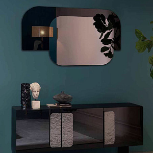 Тумба Debussy Tonin Casa Италия глянцевая с ручками из стекла mortellato